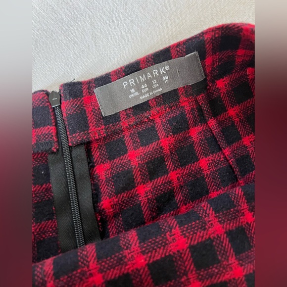 Primark Red and Black Checkered Mini Skirt - Picture 5 of 9